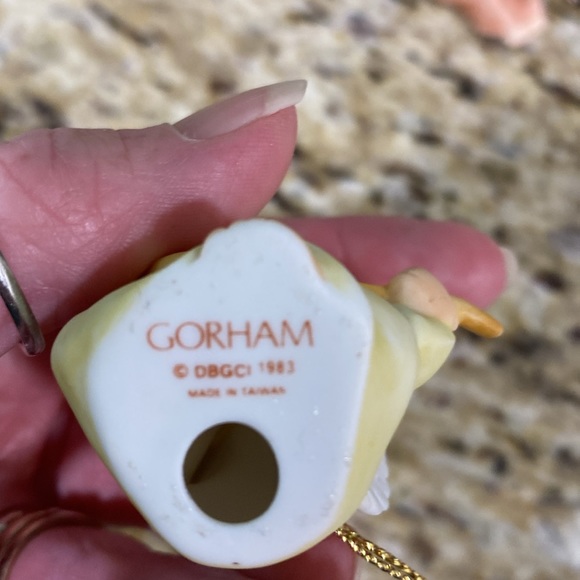 Vintage 2 Pc Gorham Angel Figurine Ornaments 1983 - Picture 8 of 15